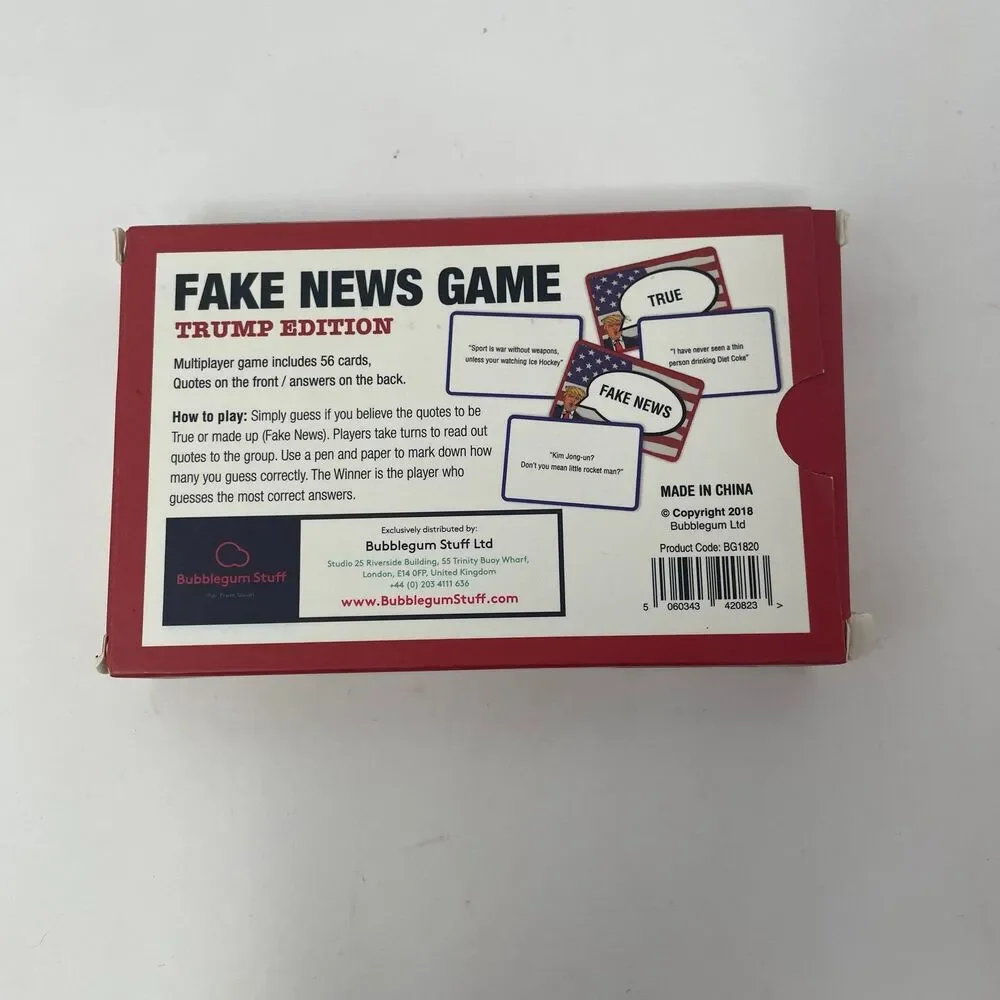 Fake News Game‎ Trump Edition Trivia Party Card Game